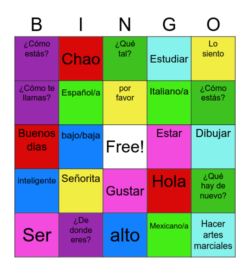 Christopher Garcia Bingo Card