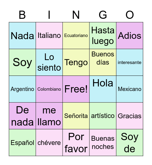 Lydia Chen Bingo Card