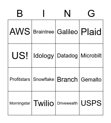 Who Fails Next!? Bingo Card