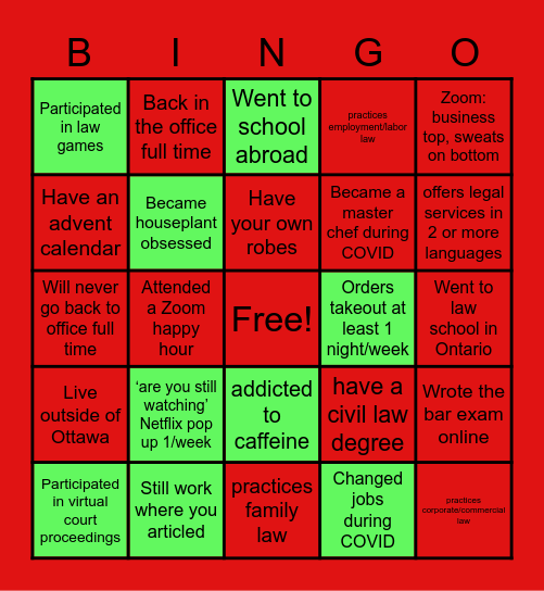 OBA YLD East Virtual Bingo 2021 Bingo Card