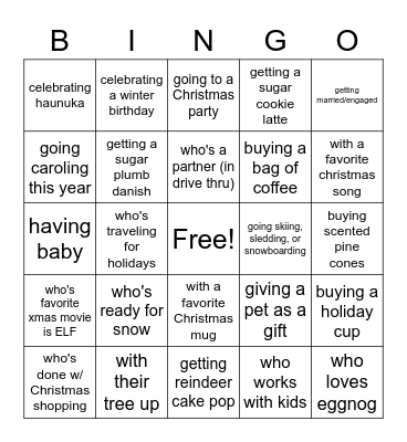 Someone... Bingo Card