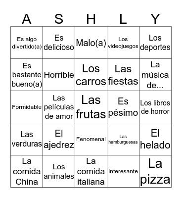 Bingo Card