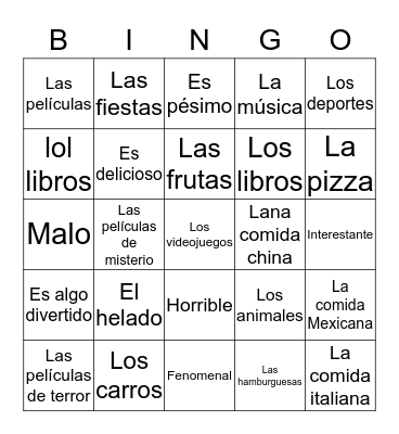 Winner Card Bingo Card