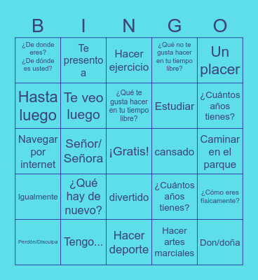 Matthew Lema Bingo Card