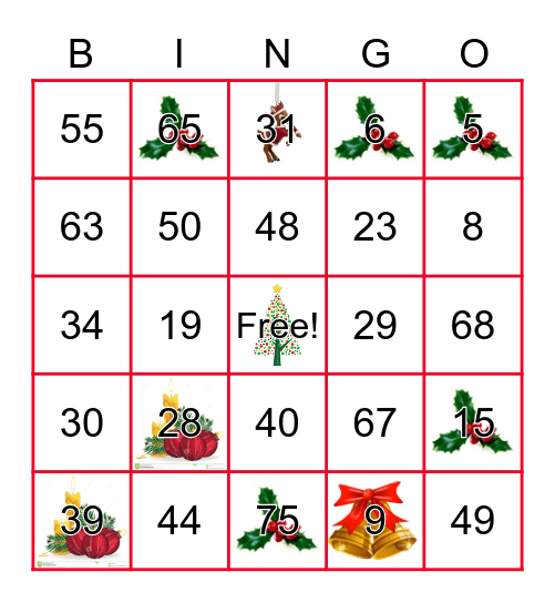 HAPPY HOLIDAYS! Bingo Card