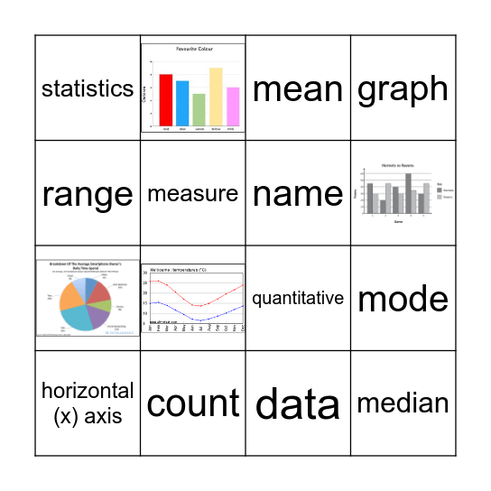 Data and Statistics Bingo Card