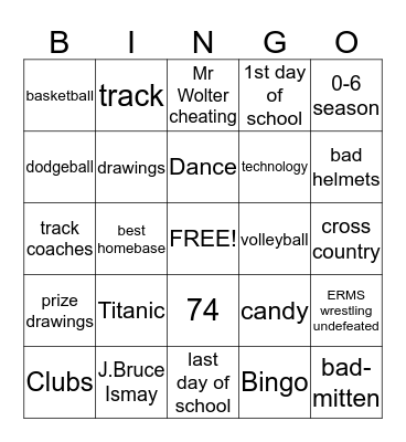 Year in Review 2015 Bingo Card