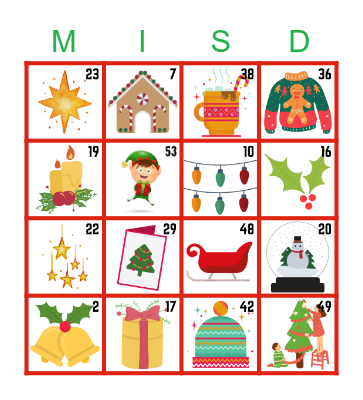 MISD Bingo Card