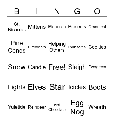 Making Holiday Memories with the MBO Team Bingo Card