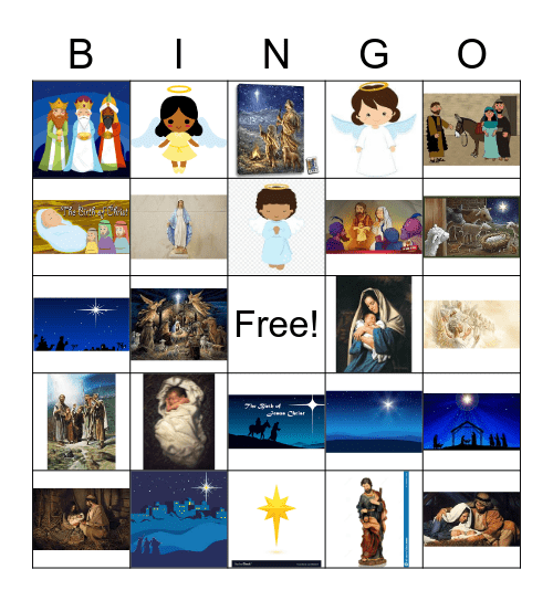Christ Birth Bingo Card