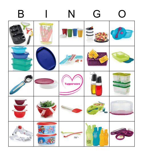 TUPPERWARE Bingo Card