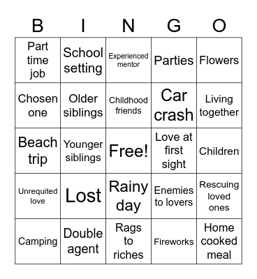 Daydream Bingo Card