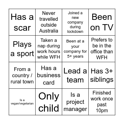 FutureNet Melbourne - Summer Soiree 2021 Bingo Card
