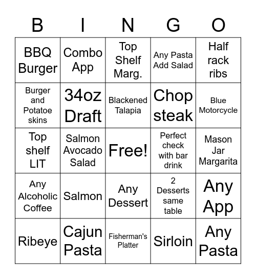Harri Bing Bingo Card
