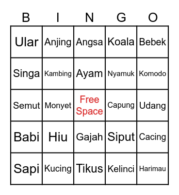 BINGO Card