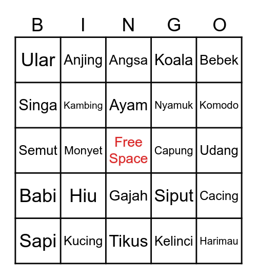 BINGO Card