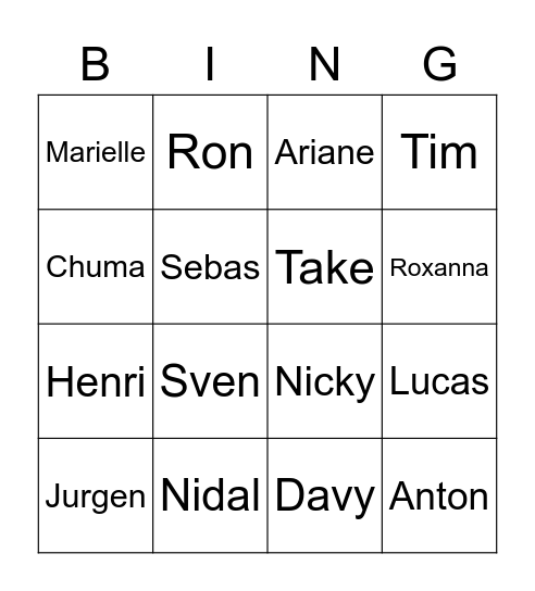Atlas bingo Card