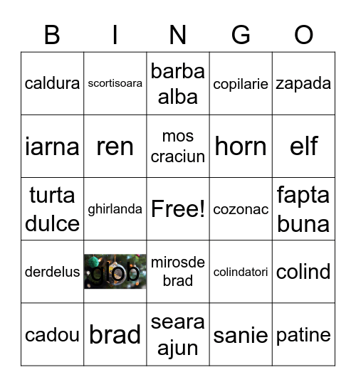 craciunul pentru tine Bingo Card