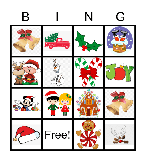 Christmas Bingo Card