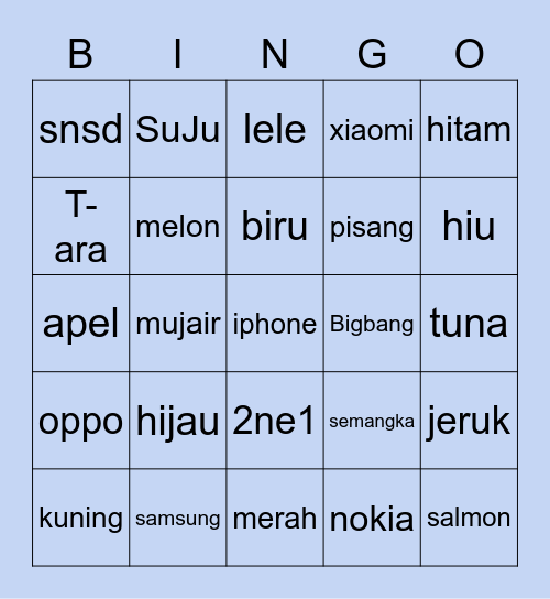 Joy Bingo Card