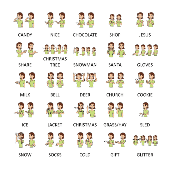 Happy Hands Bingo Card