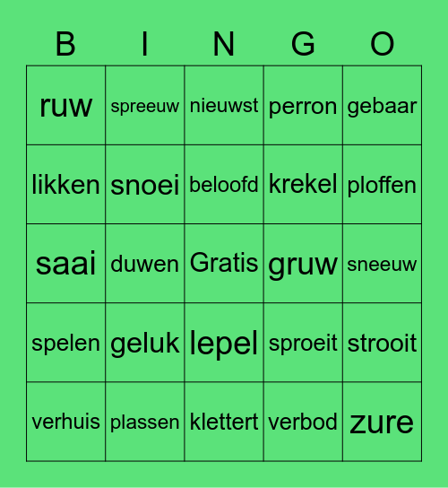 Karakter 8/12 Bingo Card