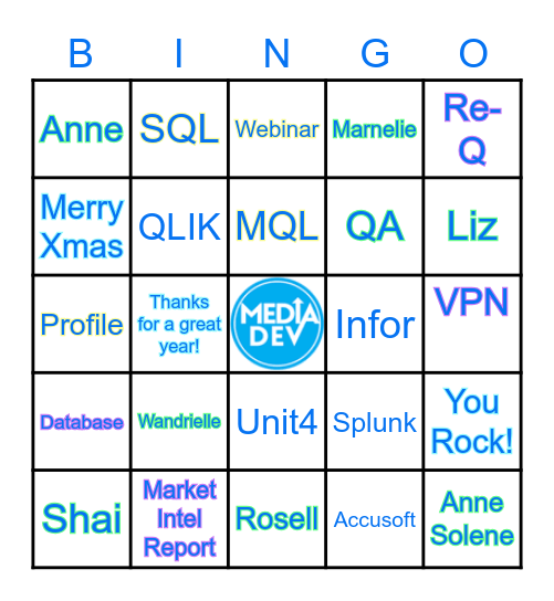 MEDIADEV ONLINE BINGO Card