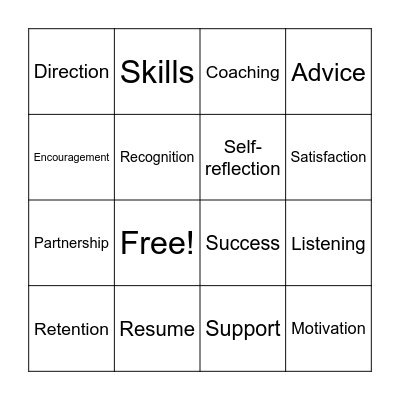 Mentorship Benefits Bingo Card