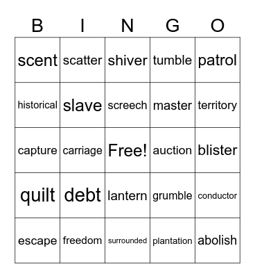 The Road To Freedom Bingo Card