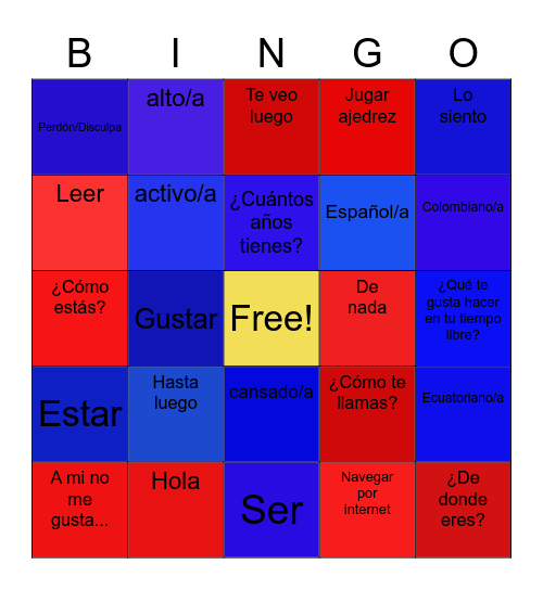 Elian Chan Bingo Card