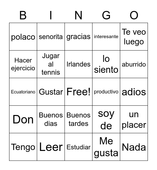 Alex Gao Bingo Card