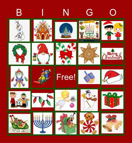 Holiday Bingo Card