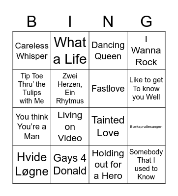Madklubbens Jule-Bingo Card