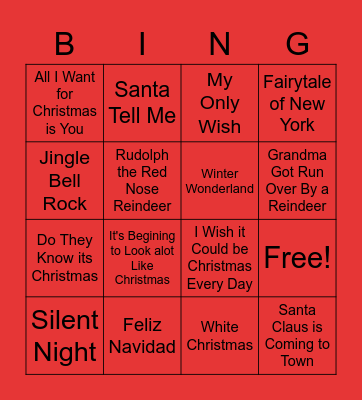 Crimbo Bingo Card