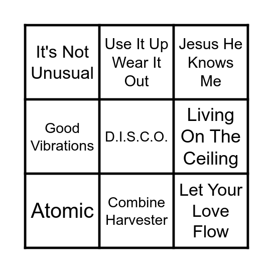 Card 2 - Party Classics Bingo Card