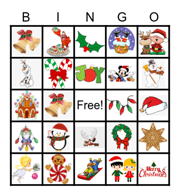 ADC - Christmas Bingo Card