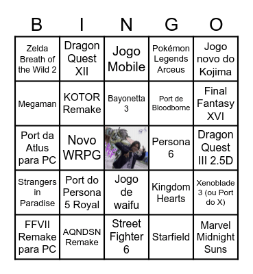 Bingo Grindingcast TGA 2021 Bingo Card