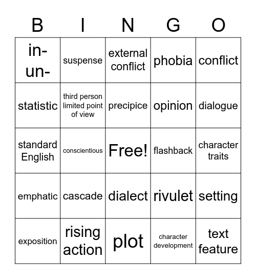 Bingo Review Unit 1edited Bingo Card