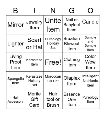 HOLIDAY BINGO Card