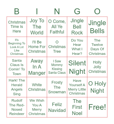 Christmas Bingo Card