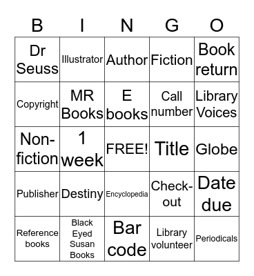 Library BINGO Card