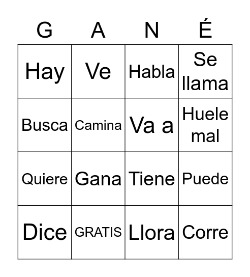 Los súper 7 y más Bingo Card