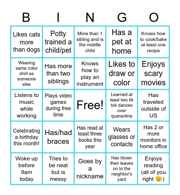 CCS Team bingo! Bingo Card