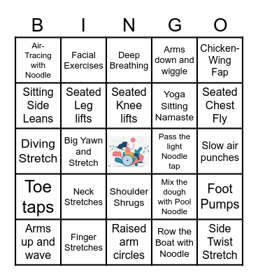 Action & Movement -- Chair Bingo Card