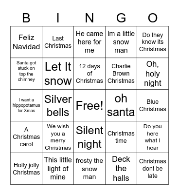 Christmas bingo 3 Bingo Card