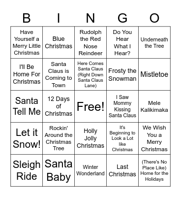 Holiday Bingo - Experience Design Bingo Card