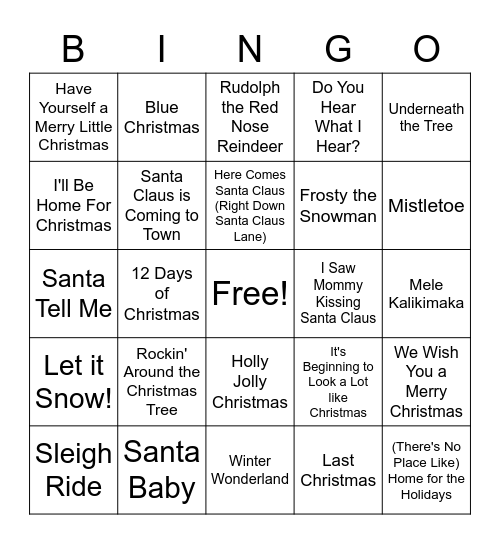 Holiday Bingo - Experience Design Bingo Card