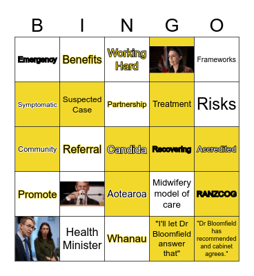 Flucloxacillin Bingo Card