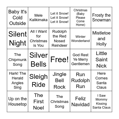 Christkindlesmarkt Sing-O! Bingo Card
