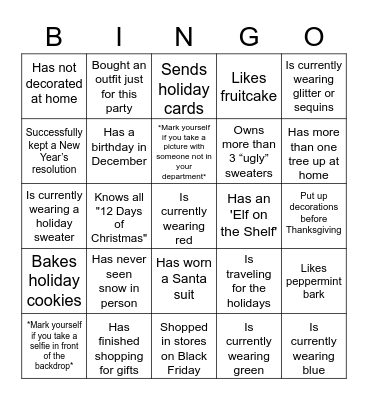 Get the Signature of Someone Who... Bingo Card